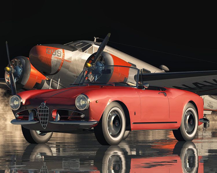 Alfa Romeo Giulietta 1300 Spyder une voiture de sport de 1955 par Jan Keteleer