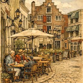 Historisch Hof Amersfoort rond 1930 van Watze D. de Haan