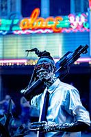 Cyberpunk krijger in neon dromen