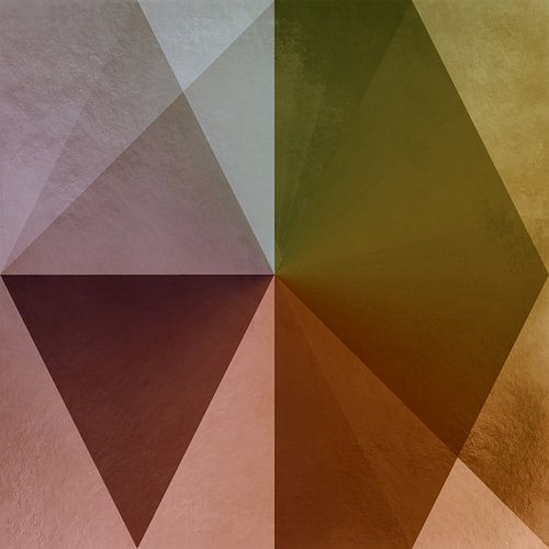 Moderne abstracte retrostijl in pastelroze, goud, bruin en groen.