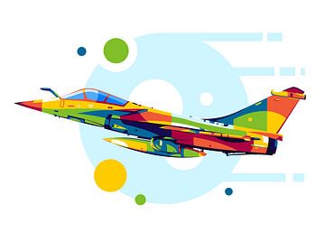 Le Rafale de Dassault en Pop Art sur Lintang Wicaksono