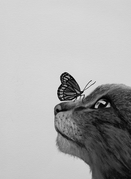 Kat en Vlinder van Liv Jongman