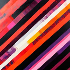 Farbenfrohe Linien und Strukturen von Poster Art Shop