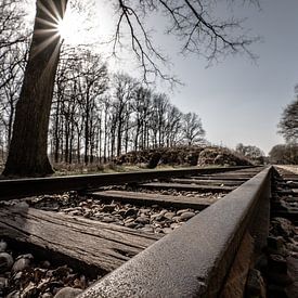 Camp Westerbork railroad tracks by FinePixel