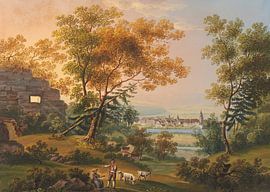 View of the city of Bern, Johann Ludwig Bleuler