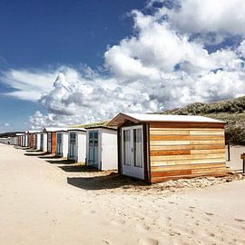Strandhuisjes Texel by Niels Krommenhoek