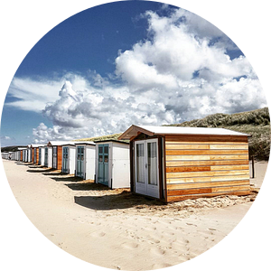 Strandhuisjes Texel van Niels Krommenhoek