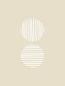 Striped Circles | Beige van Bohomadic Studio