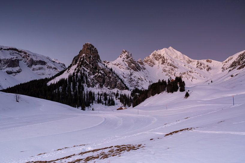 Dawn and sunrise on the Gitschenen in the canton of Uri by Martin Steiner