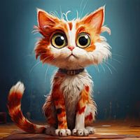 Kleine rood-witte kat