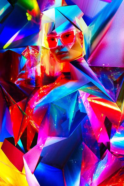 Reine des glaces par Pat Bloom - Moderne geometrische abstractie, surrealisme en deconstructivisme kunst