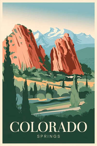 Colorado Springs by Poster Art Shop