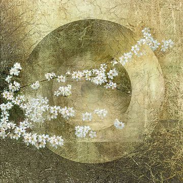 Blüte. Japanischer Stil. Wabi-Sabi. von Alie Ekkelenkamp