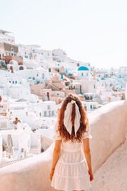 Santorini, a beautiful view of the Greek island by Dymphe Mensink