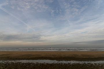 strand op een bewolkte dag in de winter van Lieke van Grinsven van Aarle