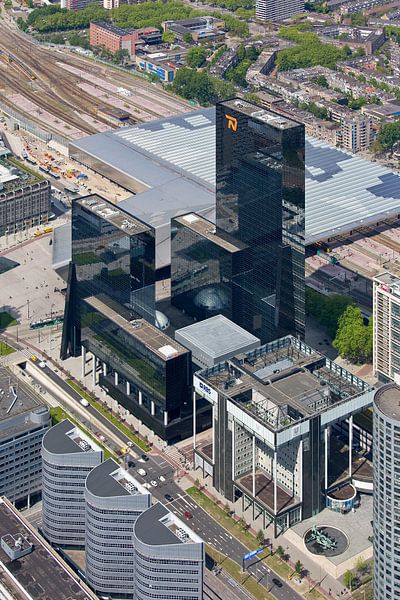 Luftaufnahme von Delftse Poort und Unilever, Rotterdam von Anton de Zeeuw