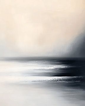 De zee, abstract minimalisme van Japandi Art Studio