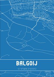 Blaupause | Karte | Balgoij (Gelderland) von Ortsdrucke