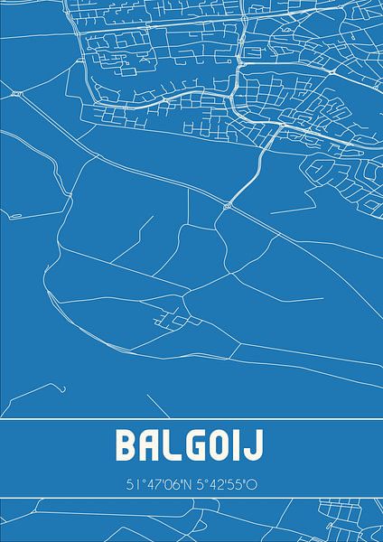 Blueprint | Map | Balgoij (Gelderland) by Prints of Place