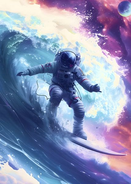 Surfen in de ruimte van Gapran Art