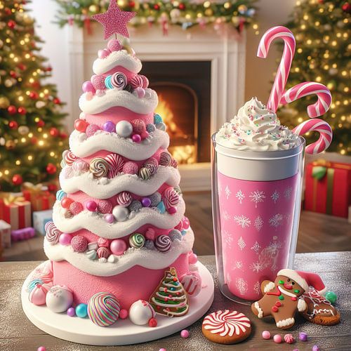 Milkshake and Christmas cookies