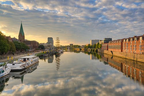 Blick über die Weser in Bremen
