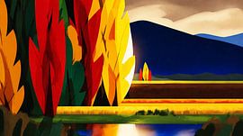 Splendour of colour by the water