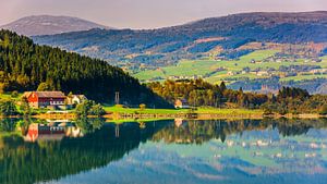 Bergheimsvatnet, Gloppen, Vestland, Norwegen