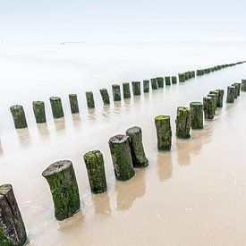 Paalhoofden strand Vlissingen van Jan Poppe