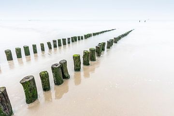 Plage des brise-lames Vlissingen sur Jan Poppe