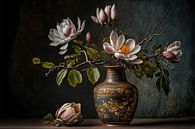Still life with magnolia flowers. by AVC Art Studio thumbnail