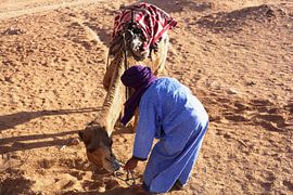 Boy with camel by Jerome Rosier
