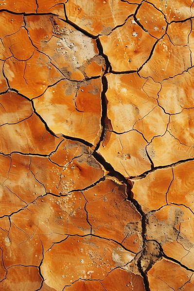 Luftbild: Trockenrisse von fernlichtsicht