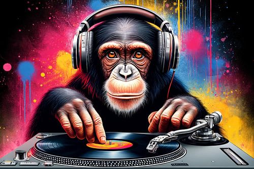Chimpansee als DJ - ritme in het bloed