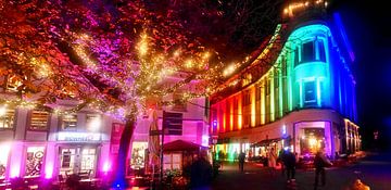Fonkelende lichtjes in het stadscentrum