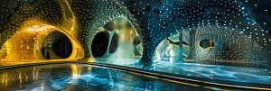 Piscine dans l'espace