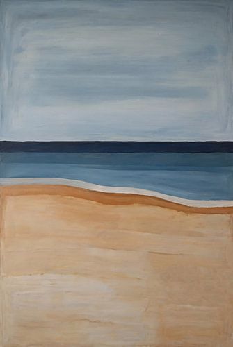 Vue minimaliste de la plage