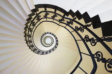 L'escalier blanc à Hambourg sur Truus Nijland