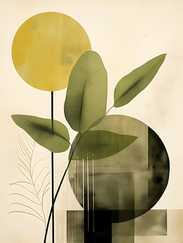 Botanical Abstract Green
