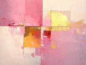 Abstrakte Quadrate in Pastell
