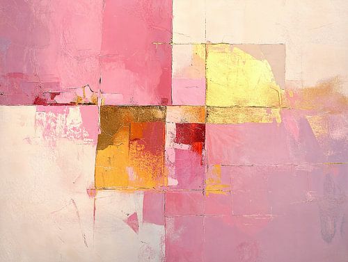 Abstracte Vierkanten in Pastel