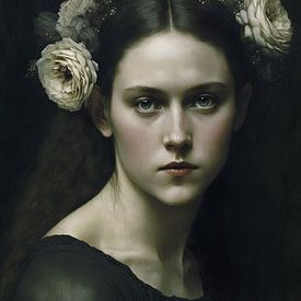 Fine art portrait of a beautiful young woman.