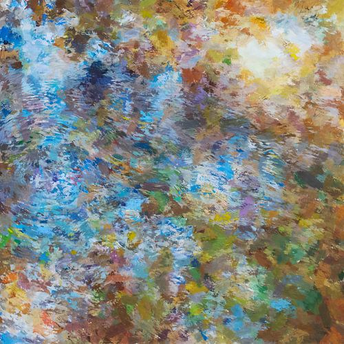 Light fall of the sun on water