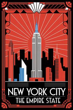 Empire State in art deco style by Art & Soul Creations