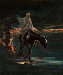 Adam Chmielowski - Tod und Feuersbrunst, Mittelteil des Triptychons 