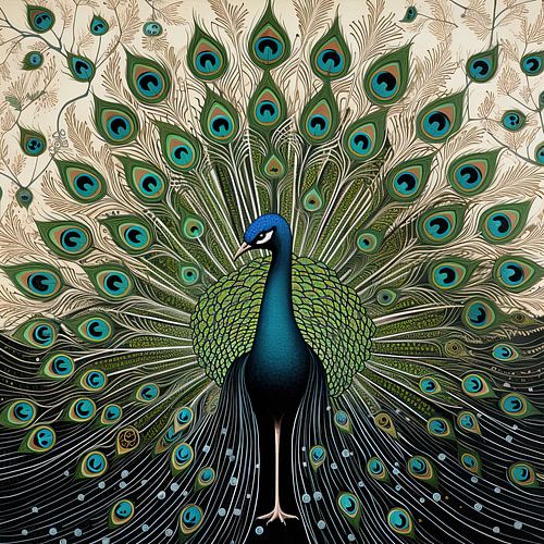 Peinture de paon