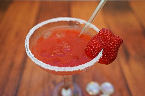 Aardbeien Rum Crash in een Glas