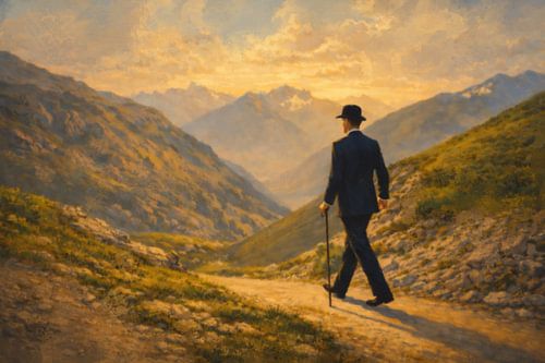 Een bergwandeling in de ochtend van Geert Van Baelen