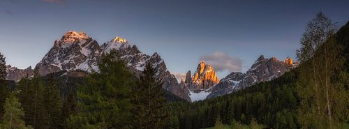 Mountain peaks in panorama