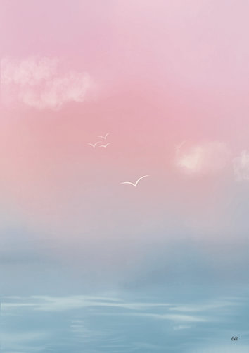 Sunset over the ocean